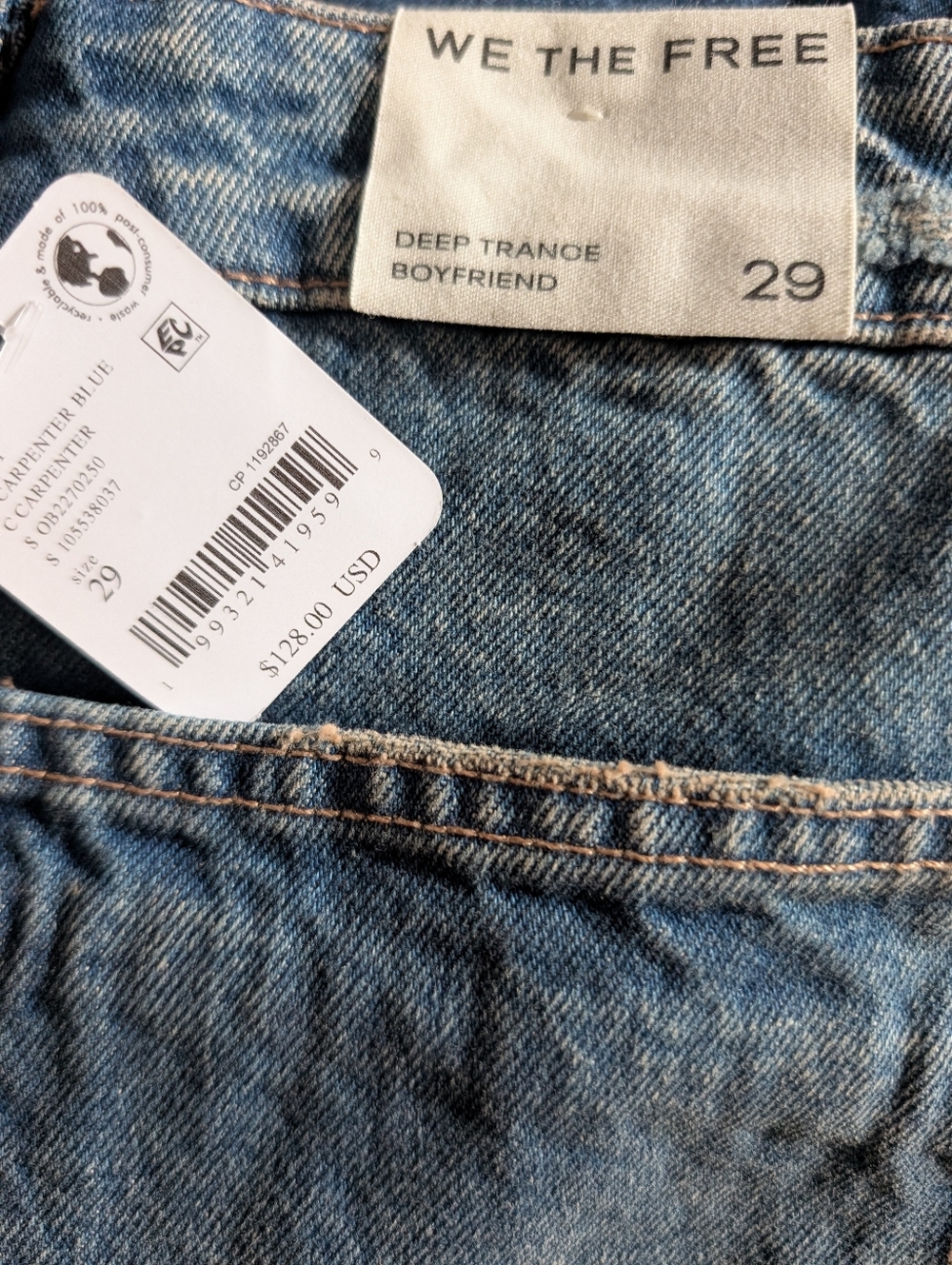We The Free Deep Trance Boyfriend Jeans*30, NWT - Picture 6 of 6